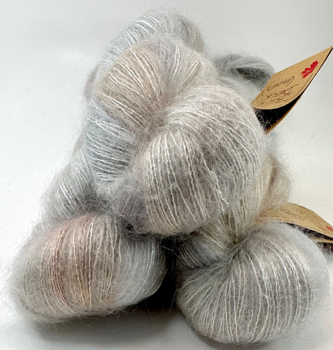 Hand Dyed Yarn Nanny's Linen Tan Ecru Ivory Blush Beige Pale