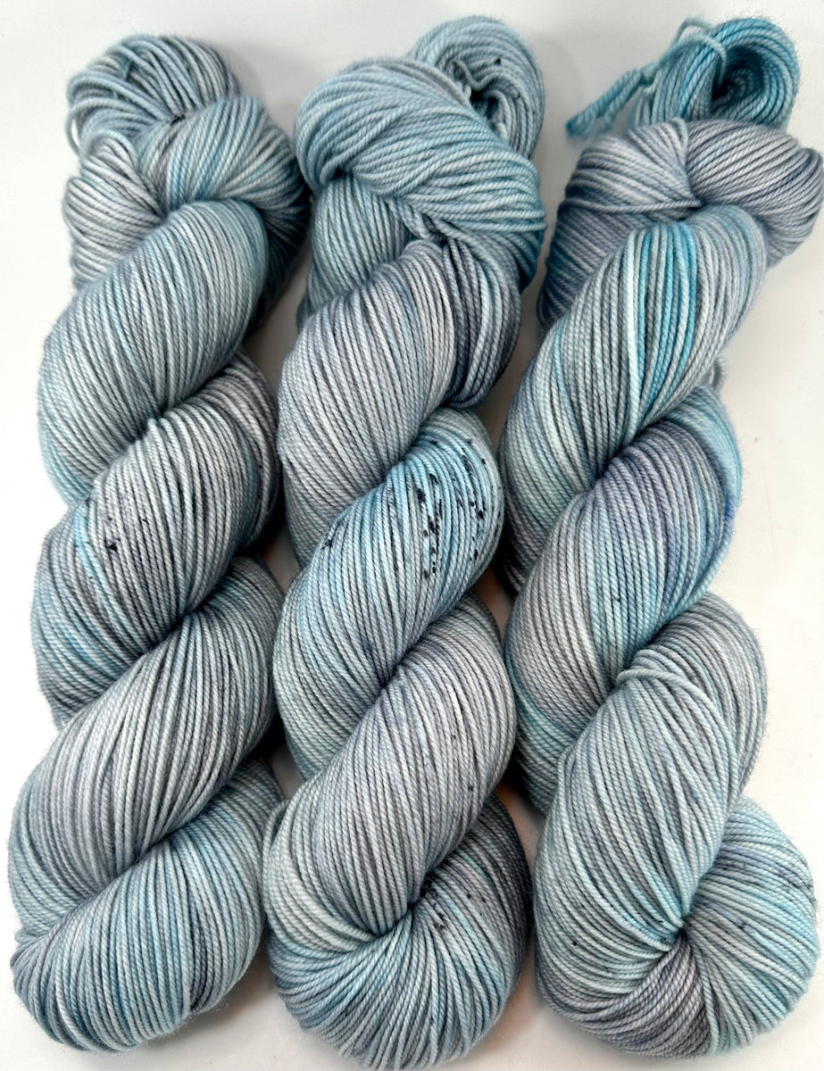 Arctic - Hand dyed yarn - teal blue grey gray