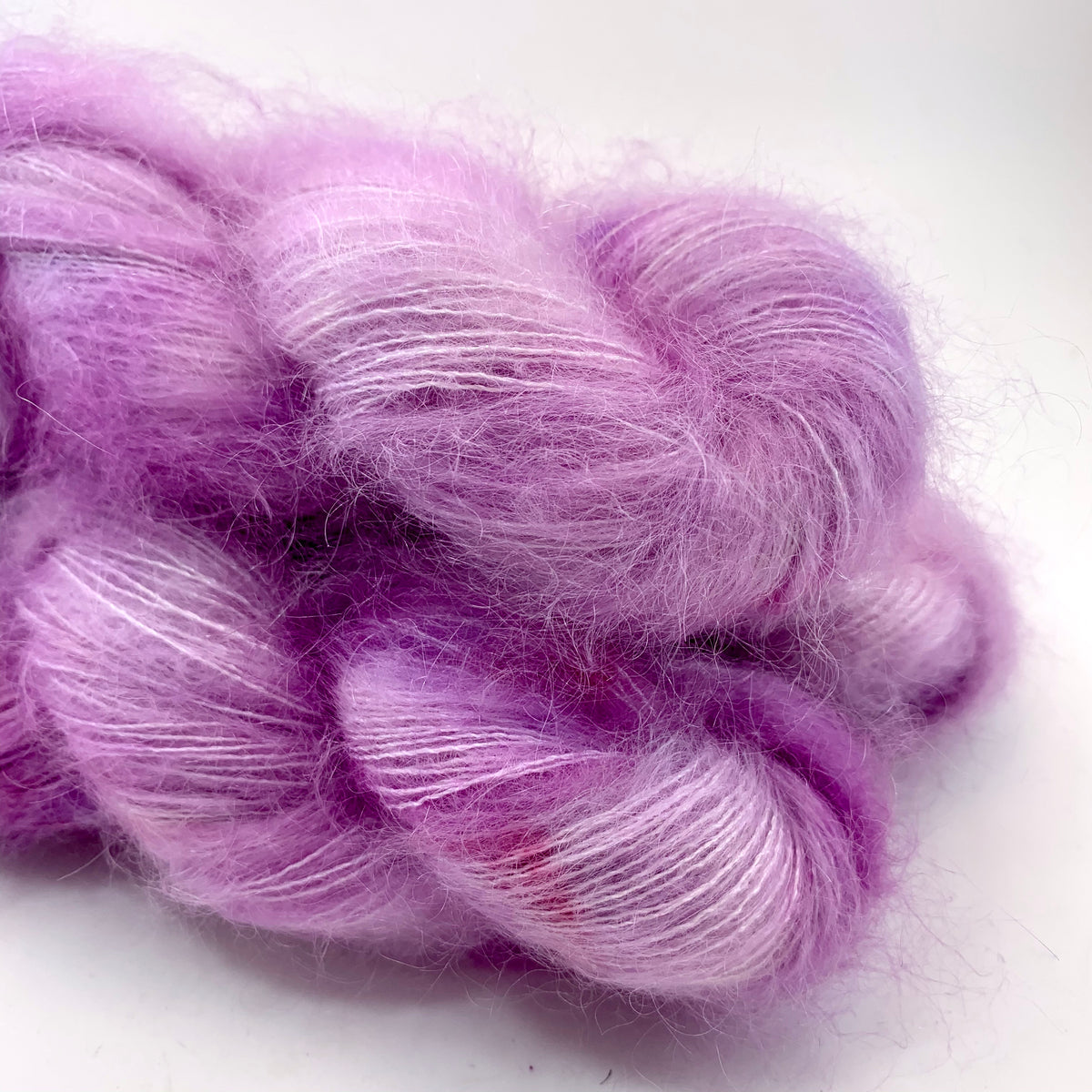 Rock Candy Purple - Hand dyed yarn - Mohair - Fingering - Sock - DK - –  Craft Emporium