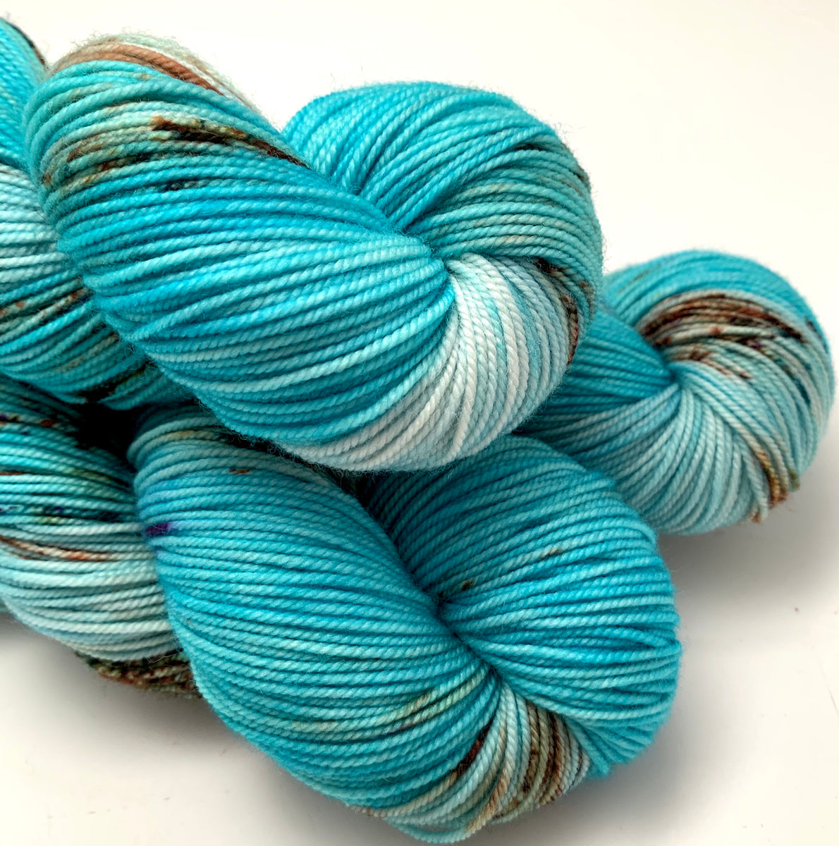 Hand Dyed Yarn If a Teal Falls in the Forest Blue Navy Teal