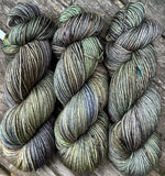 RESERVED for Kathy** Hand Dyed Yarn "Cthulhu’s Dogs are Barking" Brown Violet Orange Green Grey Olive Lime Blue Navy Merino Worsted SW 210yds 192m 115g x 7 Hanks