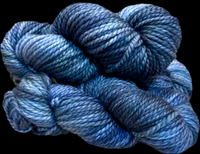 Hand Dyed Yarn "Nightswimming" Blue Navy Spruce Grey Green Gray Denim Gunmetal Speckled Merino Nylon Bulky Superwash 140yd/128m 115g