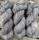 Hand Dyed Yarn "Back Deck" Grey Brown Gray Greige Tan Taupe Smoky Silver Merino Lace Singles Superwash 825yds 115g