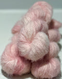 Hand Dyed Yarn "Pixie Apples" Pink Blush Rose Pink Pink Pink Didimentionpink Baby Suri Alpaca Silk Heavy Laceweight 328yds 50g