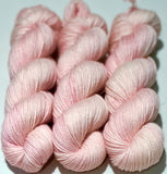 Hand Dyed Yarn "Pixie Apples" Pink Blush Rose Pink Pink Pink Didimentionpink BFL Bluefaced Leicester Sport Superwash 278yds 100g