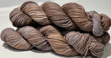 Hand Dyed Yarn "Whippoorwill" Grey Brown Copper Silver Tan Caramel Beige Black Speckled Merino Worsted Superwash 218yds 100g