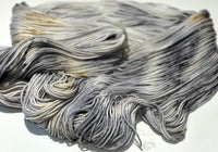 Hand Dyed Yarn “Gritty" Beige Tan Caramel Grey Gold Black Speckled Merino Sport SW 328yds 100g