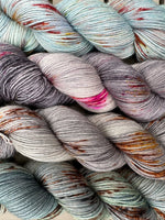 RESERVED for Ricky** Hand Dyed Yarn Various Colourways Bluefaced Leicester BFL Silk Fingering SW 425yds 115g x 4 Hanks