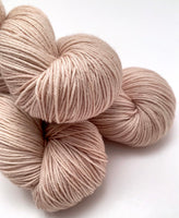 Hand Dyed Yarn "Sabelle" Brown Tan Taupe Sable Beige Speckled Bluefaced Leicester BFL Sport Superwash 287yds 100g