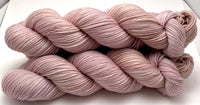 Hand Dyed Yarn "Susurrus" Blush Rose Beige Mauve Pink Purple BFL Bluefaced Leicester Fingering Superwash 438yds 100g