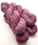 Hand Dyed Yarn "Moonlit Amethyst" Purple Grey Beige Merino Nylon DK Weight Superwash 248yds 100g