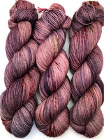 Hand Dyed Yarn "Figamajig" Purple Brown Tan Grey Green Pink Speckled Merino Alpaca Nylon Fingering Yarn Superwash 438yds 100g