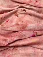 Hand Dyed Silk Scarf "Random Silk Scarf 1" Rose Pink Brown Caramel Tan Copper Gold Mulberry Silk Scarf 22.5” x 71” 57cm x 180cm