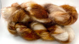 Hand Dyed Yarn "Whole Grain" Caramel Copper Tan Ecru Ivory Brown SuperKid Mohair Silk Laceweight 465yds 50g