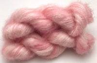 Hand Dyed Yarn "Pixie Apples" Pink Blush Rose Pink Pink Pink Didimentionpink Kid Mohair Silk Laceweight 465yds 50g