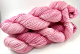 Hand Dyed Yarn "Got Pink?" Pink Berry Rose Blush Magenta Fuchsia Speckled Merino Nylon Sock Fingering SW 437yds 100g