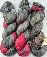 Hand Dyed Yarn "Cthulhu’s Kinky Boots" Brown Violet Orange Green Grey Olive Lime Blue Navy Scarlet Pink Merino Worsted SW 218yds 100g