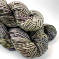 Hand Dyed Yarn "Cthulhu’s Dogs are Barking" Brown Violet Orange Green Grey Olive Lime Blue Navy Merino Worsted SW 218yds 100g