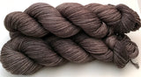 Hand Dyed Yarn "Charred" Grey Brown Gray Charcoal Smoky Merino Nylon Fingering Sock Superwash 463yds 100g