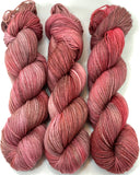 Hand Dyed Yarn "Elderlyberry" Pink Berry Red Magenta Brown Chestnut Copper Merino Nylon Fingering Superwash 463yds 100g