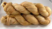 Hand Dyed Yarn "Wheat Kings" Yellow Beige Honey Tan Gold Blonde Brown Speckled Merino DK Superwash 231yds 100g