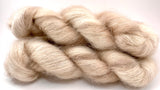Hand Dyed Yarn "Nanny's Linen" Beige Ecru Ivory Blush Pink SuperKid Mohair Silk Laceweight 465yds 50g
