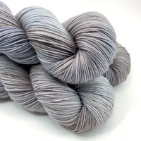 Hand Dyed Yarn "Back Deck" Grey Brown Gray Greige Tan Taupe Smoky Merino Fingering Superwash 438yds 100g