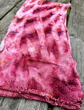 Hand Dyed Yarn "Random Snakeskin 1" Pink Berry Magenta Purple Red Gold Orange Wine Merino Nylon Fine Fingering Superwash 463yds 100g Sock Blank