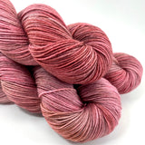 Hand Dyed Yarn "Elderlyberry" Pink Berry Red Magenta Brown Chestnut Copper Merino Nylon Fingering Superwash 463yds 100g