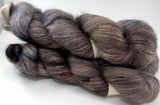 Hand Dyed Yarn "Cthulhu’s Dogs are Barking" Brown Violet Orange Green Grey Lime Blue Navy SuperKid Mohair Silk Laceweight 465yds 50g