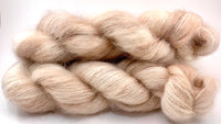 Hand Dyed Yarn "Nanny's Linen" Beige Ecru Ivory Blush Pink SuperKid Mohair Silk Laceweight 465yds 50g