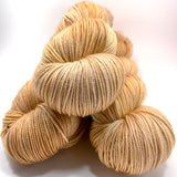 Hand Dyed Yarn “Wheat Kings” Gold Tan Blonde Yellow Honey Beige Brown Copper Merino Silk Cashmere Fingering 438yds 100g