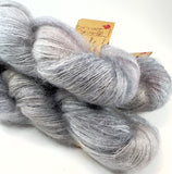 Hand Dyed Yarn "Back Deck" Grey Greige Tan Blush Silver Brown Pink SuperKid Mohair Silk Laceweight 465yds 50g