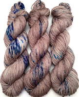 hand dyed yarn brown blue