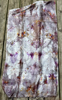 Hand Dyed Silk Scarf "Up to No Good (#2)" Silver Grey Taupe Brown Gold Purple Pink Violet Yellow Red Rust Copper Mulberry Silk Scarf 23” x 73” 59cm x 187cm