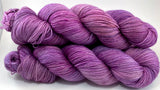 Hand Dyed Yarn "Raspberry Beret" Purple Plum Violet Fuchsia Vermilion Raspberry Rust Grey Merino Alpaca Nylon Fingering Superwash 438yds 100g