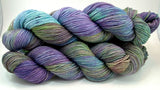Hand Dyed Yarn "Hellebore" Green Blue Teal Purple Khaki Violet Lime Grey Speckled Merino Fingering Superwash 438yds 100g